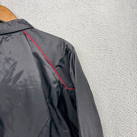 Vintage Detroit Red Wings Windbreaker Jacket men's XL Black Zip Embroidered Logo - Picture 8 of 8